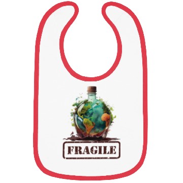 Discover Fragile , Earth Day 2023 Planet Anniversary Bibs