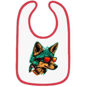 Discover cool fox wearing sunglasses Bibs
