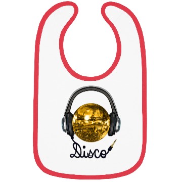 Discover Gold Disco Ball Music Headphones Bibs