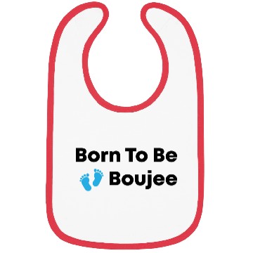 Discover Born To Be Boujee Kids Peach Raglan Bibs