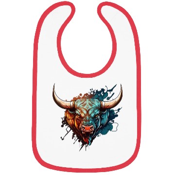 Discover bull angry 1 Bibs