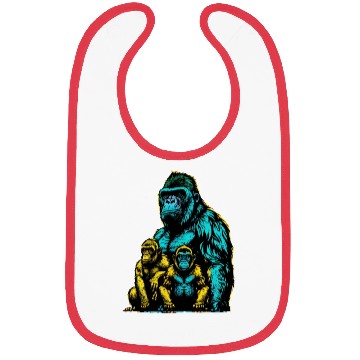 Discover gorilla family Bibs