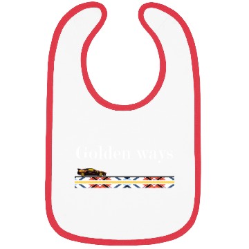 Discover bitcoin golden ways white jacquard pattern chic Bibs