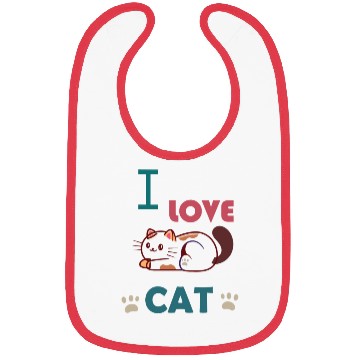 Discover I love cat Bibs
