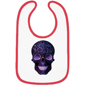 Discover Purple Violet Geometric Design Skull Bibs