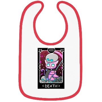 Discover Kawaii Pastel Goth Tarot Card Death Grim Reaper Cu Bibs