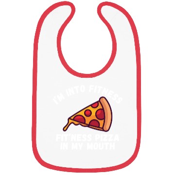 Discover Fitness Pizza Funny Humorous Gym Bibs