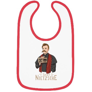 Discover Saint Nietzsche Design for a Philosophy Student Bibs