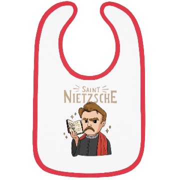 Discover Saint Nietzsche Design for a Philosophy Student Bibs
