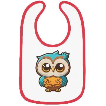 Discover Kawaii colorful owl Bibs