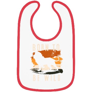 Discover Born to be wild Lion Animal Bibs