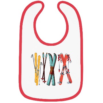 Discover Funny Skiing Colorful Ski Skier Gift Bibs