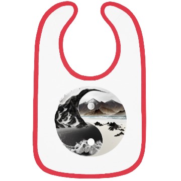 Discover Ying Yang - mountains - beach Bibs