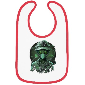 Discover Alien Nurse Stethoscope Syringe UFO Bibs