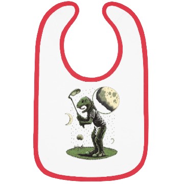 Discover Alien Playing Golf Golfer UFO Extraterrestrial Bibs