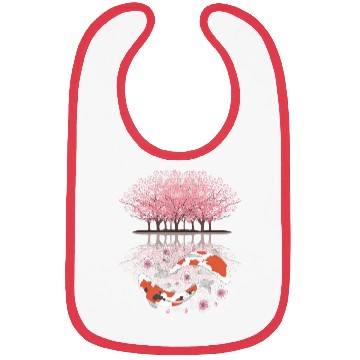 Discover Koi Sakura Tree Upside Down Cherry Blossom Japanes Bibs
