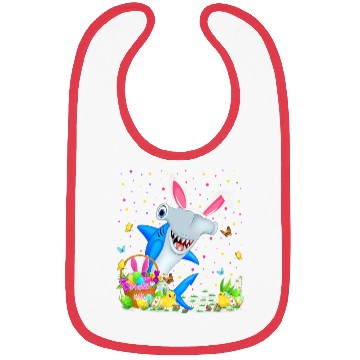 Discover Shark Fish Easter Egg Hunting Hammerhead Shark Eas Bibs