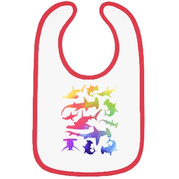Discover Shark Lover Sharkfish Hammerhead Sharks Bibs
