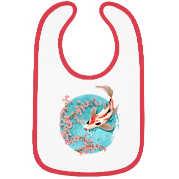Discover koi carp fish graphic koi fish lover Bibs