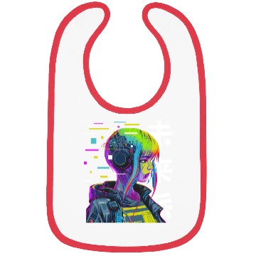 Discover Japanese Cyber Aesthetic Cyberdelic Glitch Sci Fi Bibs