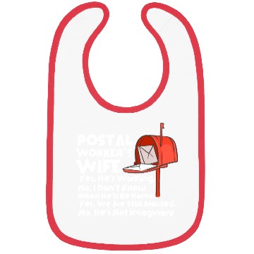 Discover Postal Worker's Wife Bibs