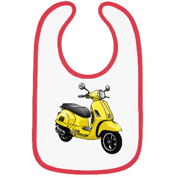 Discover Moped Motorcycle Cartoon Illustration Bibs