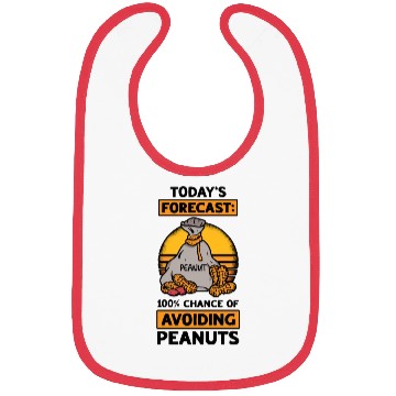 Discover Today's Forecast 100% Chance Of Avoiding Peanuts Bibs