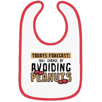 Discover Today's Forecast 100% Chance Of Avoiding Peanuts Bibs