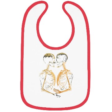 Discover Skeleton Embrace Kiss Bibs