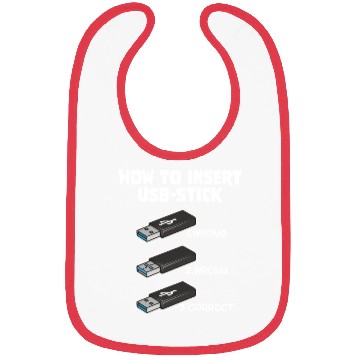 Discover How To Insert USB Stick Funny Programmer Meme Bibs