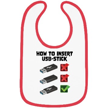 Discover How To Insert USB Stick Funny Programmer Meme Bibs