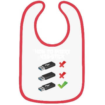 Discover How To Insert USB Stick Funny Programmer Meme Bibs