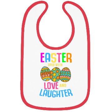 Discover Easter Colorful Egg Dye Rabbit Egg Hunt Bibs
