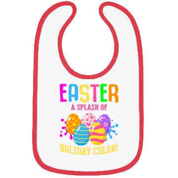 Discover Easter Colorful Egg Dye Rabbit Egg Hunt Bibs