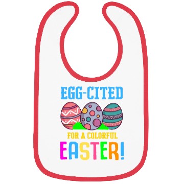 Discover Easter Colorful Egg Dye Rabbit Egg Hunt Bibs