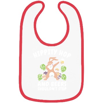 Discover Easter Bunnies Beer Drinking Holiday Rabbit Bibs