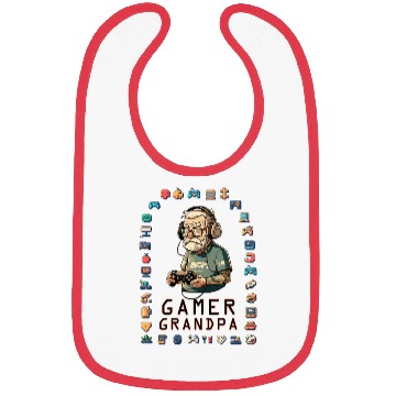 Discover Gamer Grandpa Bibs