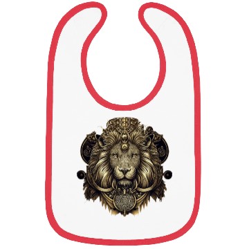 Discover Leo Ornate Lion Head Detailed Astrology Leo Zodiac Bibs
