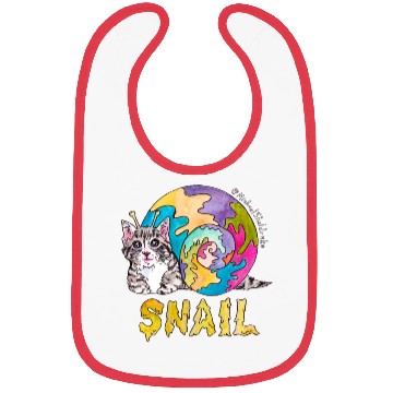Discover Psychedelic Kitten Snail Bibs
