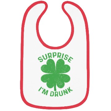 Discover Surprise I'm Drunk Shamrock St. Patrick's Day Bibs