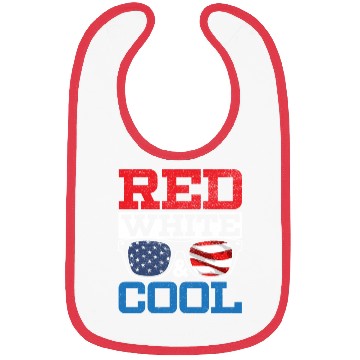 Discover Red White And Cool America USA Flag 4th Of July Bibs