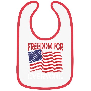 Discover Freedom For Everyone America USA Flag 4th Of July Bibs