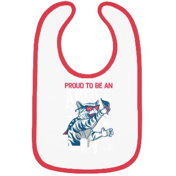Discover Proud To Be An Ameri-cat America 4th Of July Bibs
