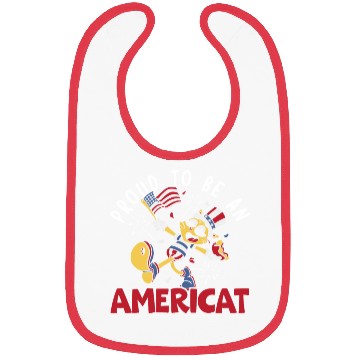 Discover Proud To Be An Ameri-cat America 4th Of July Bibs