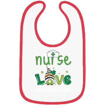 Discover Nurses Love Shenanigans Gnomes Shamrock Bibs