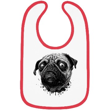 Discover Zombie pug Bibs