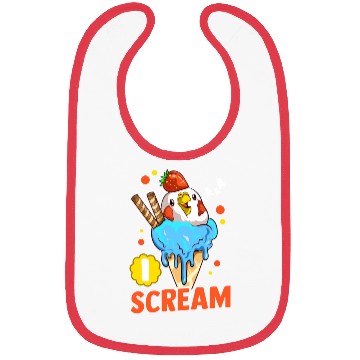 Discover Budgie Bird Icecream Bibs