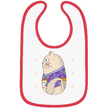 Discover Cute Japanese Cat Side View Open Eyes Bibs