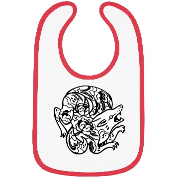 Discover Flower Wolf Bibs