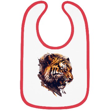 Discover Geometric Tiger Head Abstract Polygonal Wild Anima Bibs